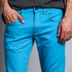 NWOT Trillnation Aqua Blue Slim Fit Jeans, 42 x 32